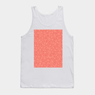 Minimal Lines Geometric Coral Pattern Tank Top